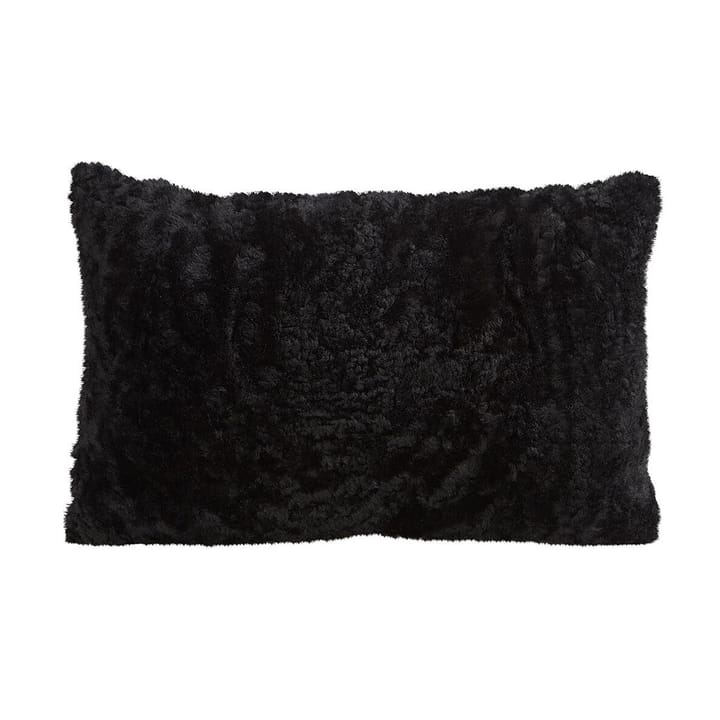 Shepherd Lina sheep skin cushion 60 x 40 cm - black - Shepherd of Sweden