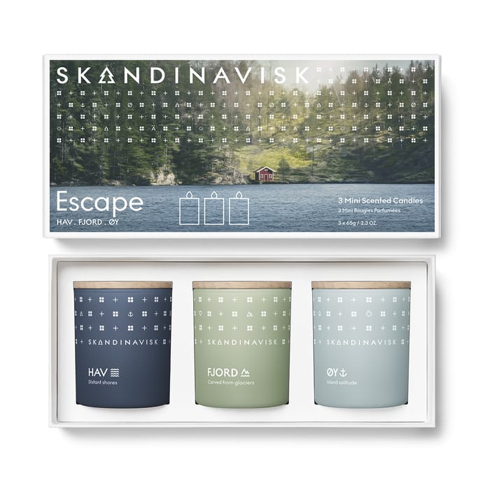 ESCAPE mini scented candle gift set 3 pieces - 65 g - Skandinavisk