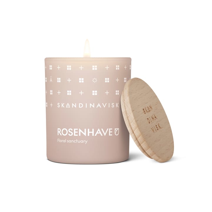 Rosenhave scented candle with lid, 65 g Skandinavisk