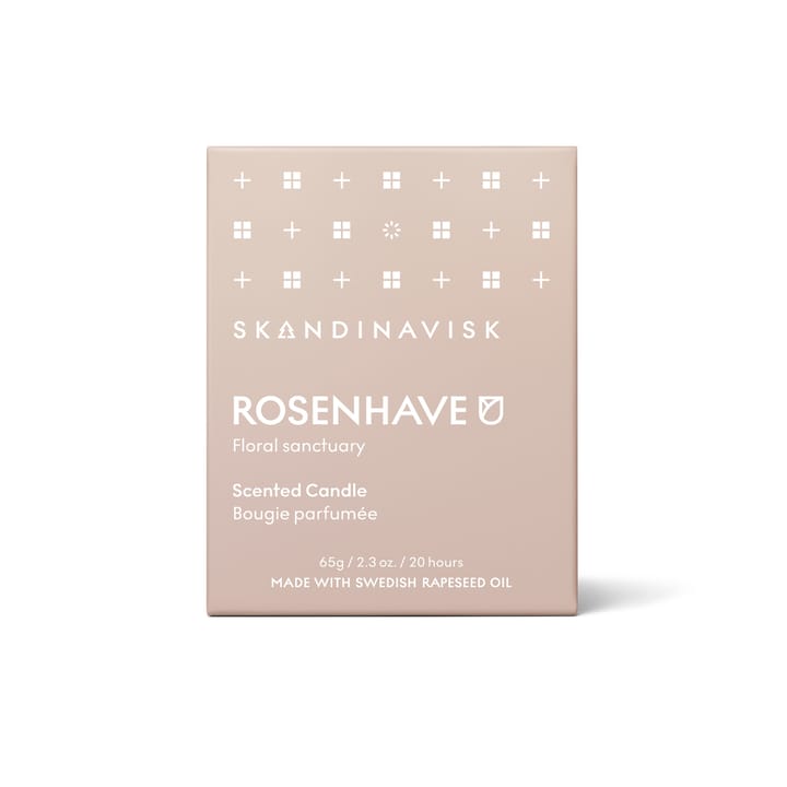 Rosenhave scented candle with lid, 65 g Skandinavisk