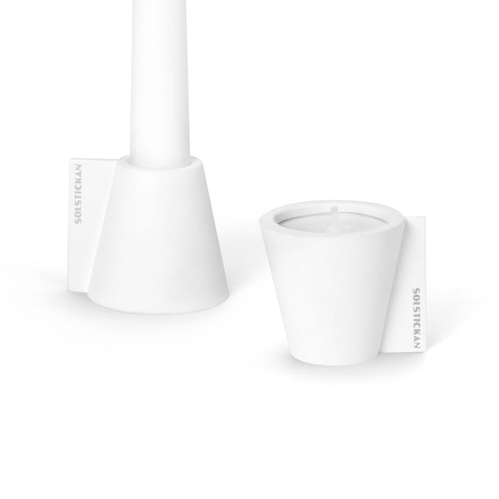 Flipp candle holder 5x6 cm, White Solstickan Design