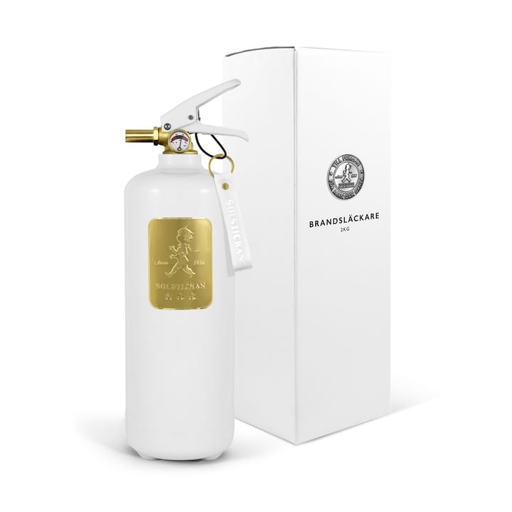 Solstickan fire extinguisher 2 kg, White-gold Solstickan Design