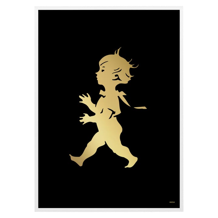 Solstickan poster 50x70 cm, Gold-black Solstickan Design