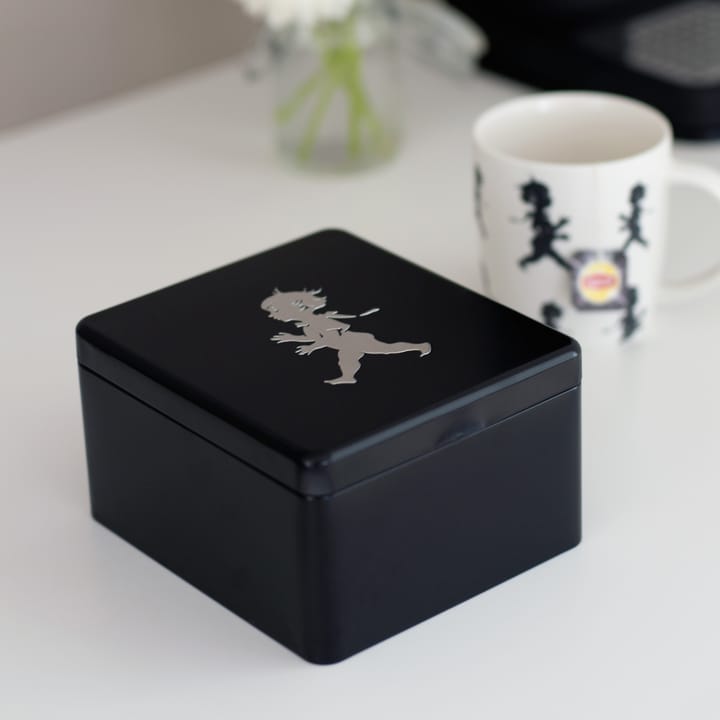 Solstickan tea chest with pockets 13.6x15.6 cm, Black Solstickan Design