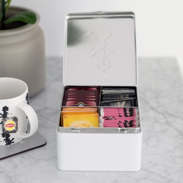 Solstickan tea chest with pockets 13.6x15.6 cm, White Solstickan Design