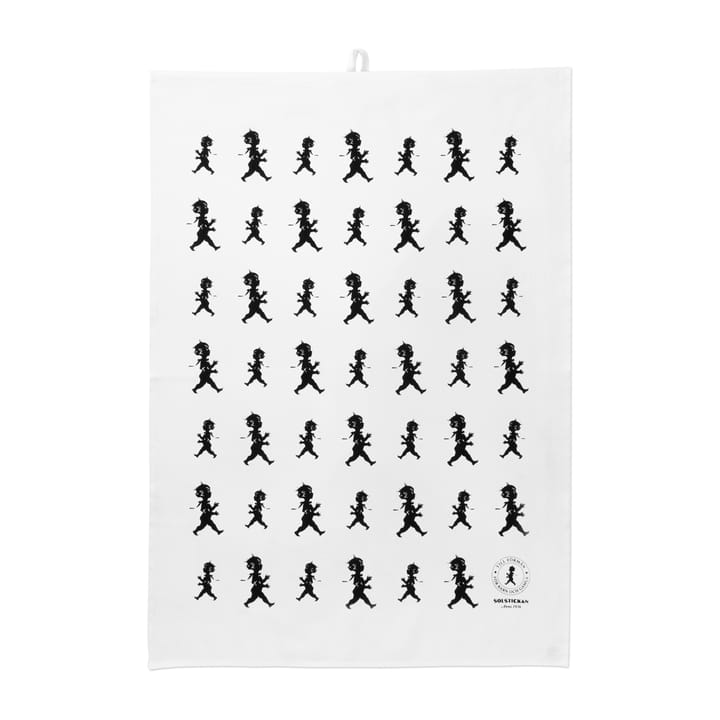 Solstickan tea towel 50x70 cm, White-black Solstickan Design