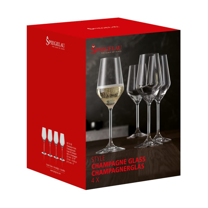 Style champagne glasses 31cl 4-pack, Clear Spiegelau