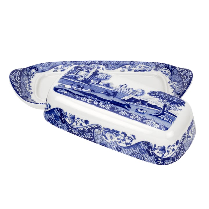 Blue Italian butter dish, 20 x 10 cm/ 8 x 4 inch Spode