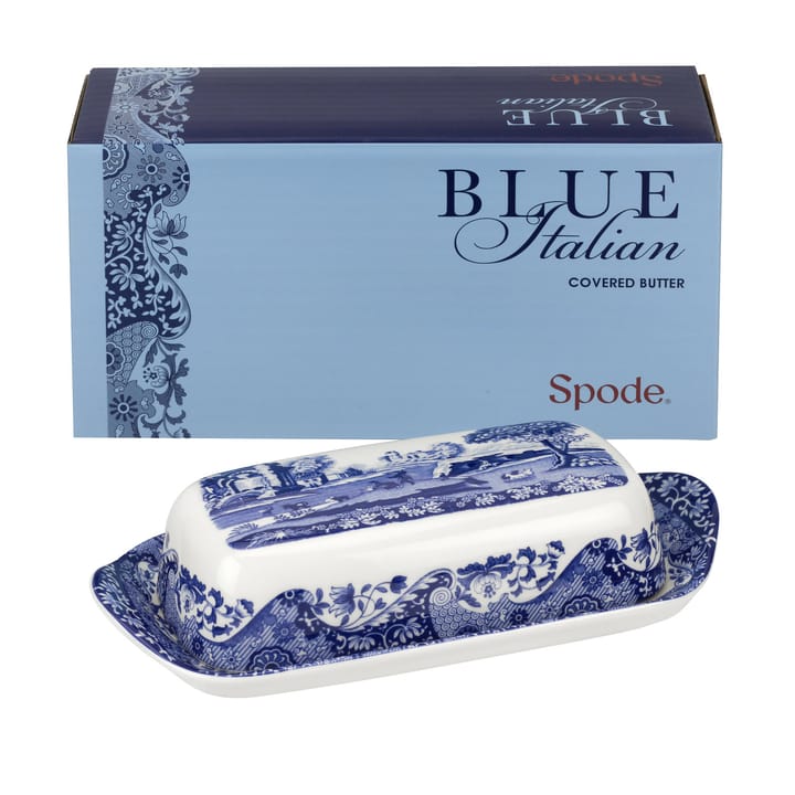 Blue Italian butter dish, 20 x 10 cm/ 8 x 4 inch Spode