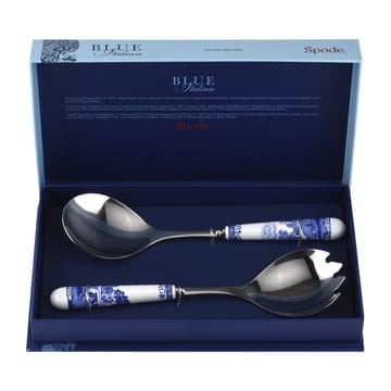 Blue Italian salad cutlery 2 pieces - Ceramic-stainless steel - Spode