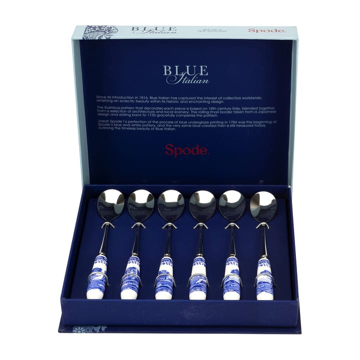 Blue Italian teaspoon 6-pack, Ceramic-stainless steel Spode