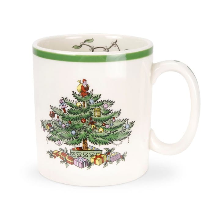 Christmas Tree cup 22 cl, White-green-red Spode