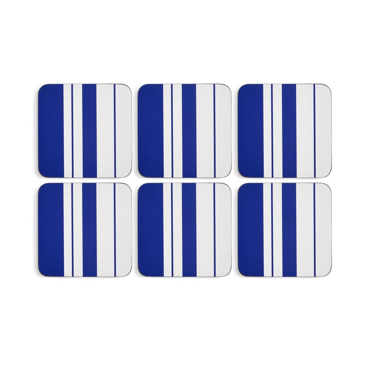 Steccato glass coasters Ø10.5 cm 6-pack, Blue-white Spode