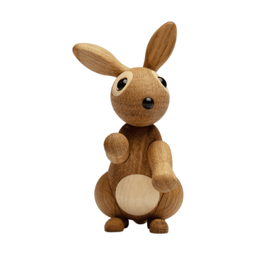 Bounce rabbit decoration 9.5 cm - Oak - Spring Copenhagen