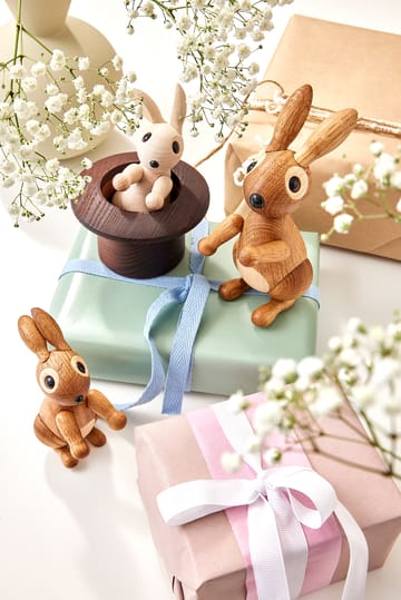 Bounce rabbit decoration 9.5 cm - Oak - Spring Copenhagen