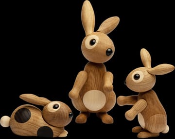 Bounce rabbit decoration 9.5 cm - Oak - Spring Copenhagen