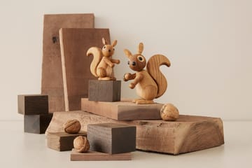 Peanut Squirrel decoration 8.5 cm - Oak - Spring Copenhagen