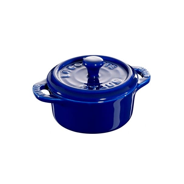 Staub round mini casserole dish 0.2 l, blue STAUB