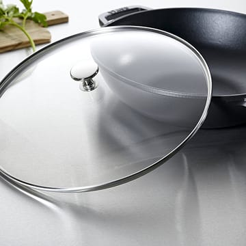 Wok with glass lid Ø30 cm 4.4 L - grey - STAUB