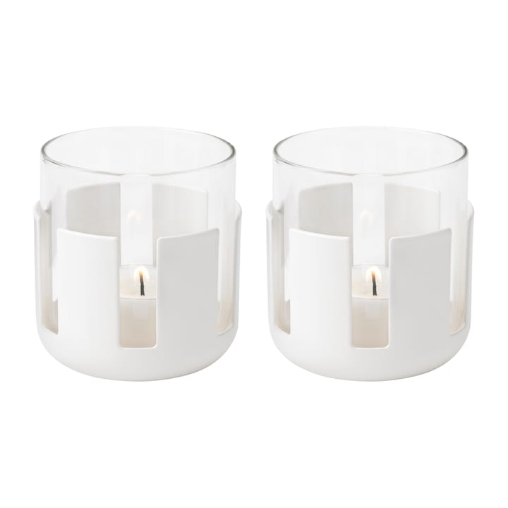 Luna candle holder 2-pack - Soft white - Stelton