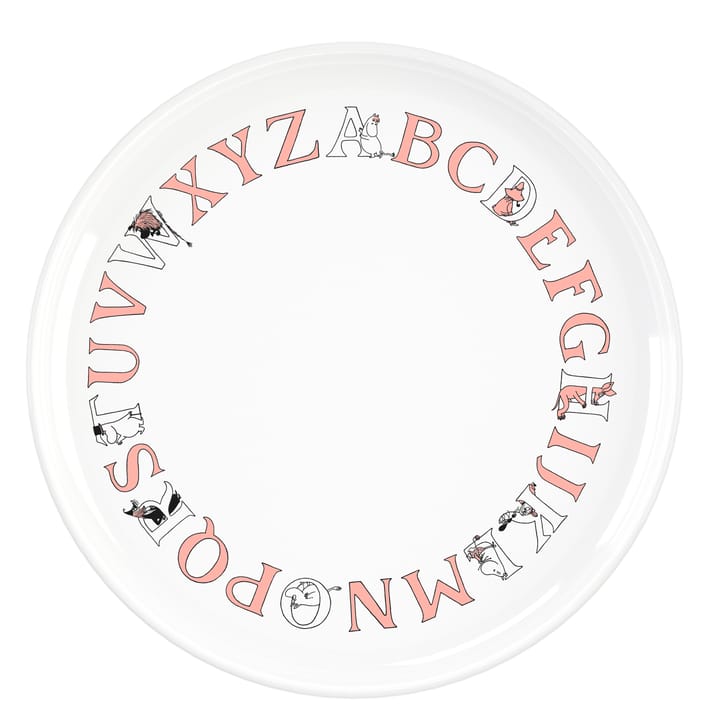 Moomin ABC plate Ø20 cm, Salmon Stelton