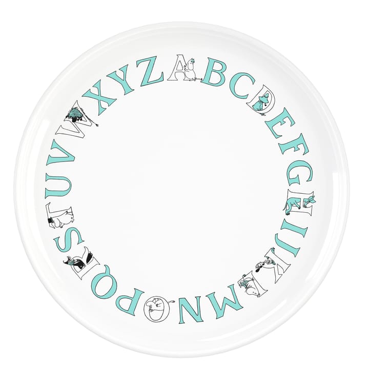 Moomin ABC plate Ø20 cm - Turquoise - Stelton