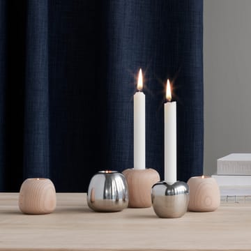 Ora candle sticks wood - large - Stelton