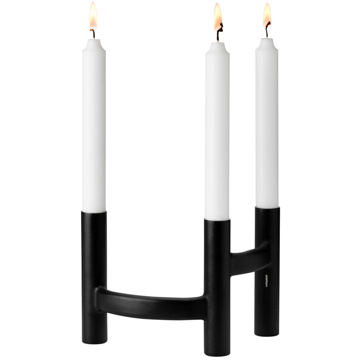 Ora three-armed candle holder, black Stelton