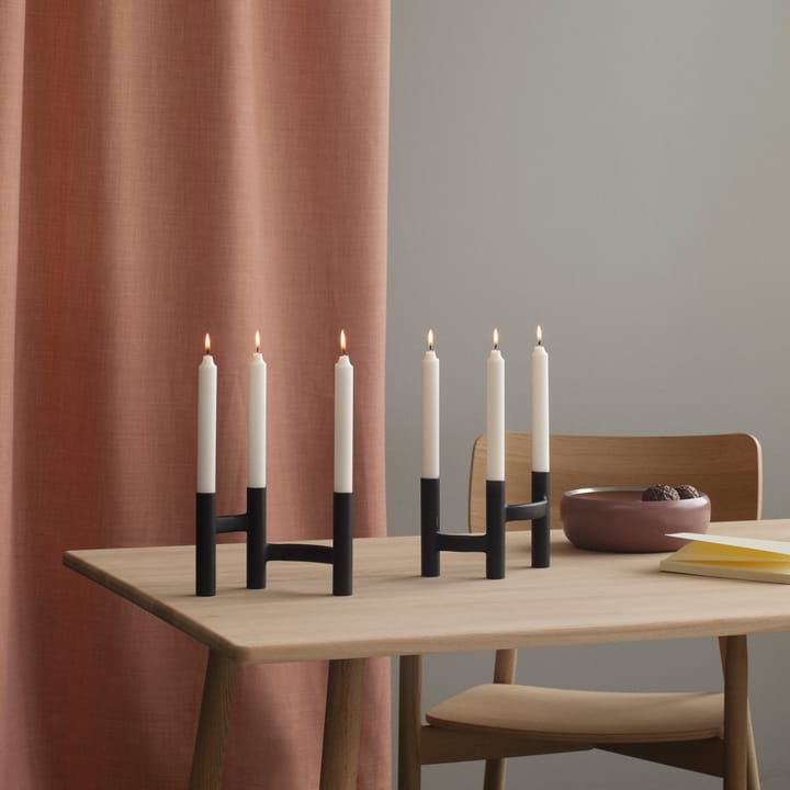 Ora three-armed candle holder, black Stelton