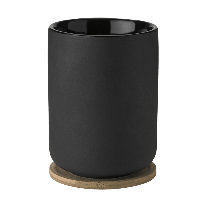 Theo thermal mug with coaster 25 cl, Black Stelton