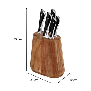 Jamie Oliver knife set with knife block - 6 pieces - Tefal