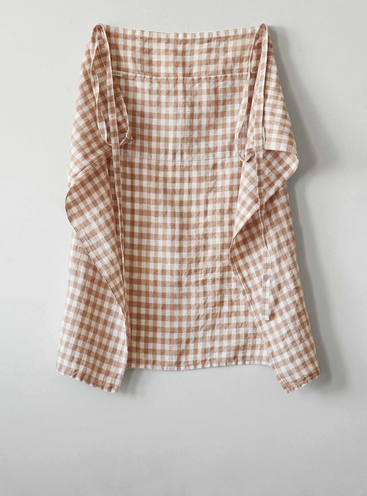 Gingham checkered apron 90x75 cm, Biscuit Tell Me More