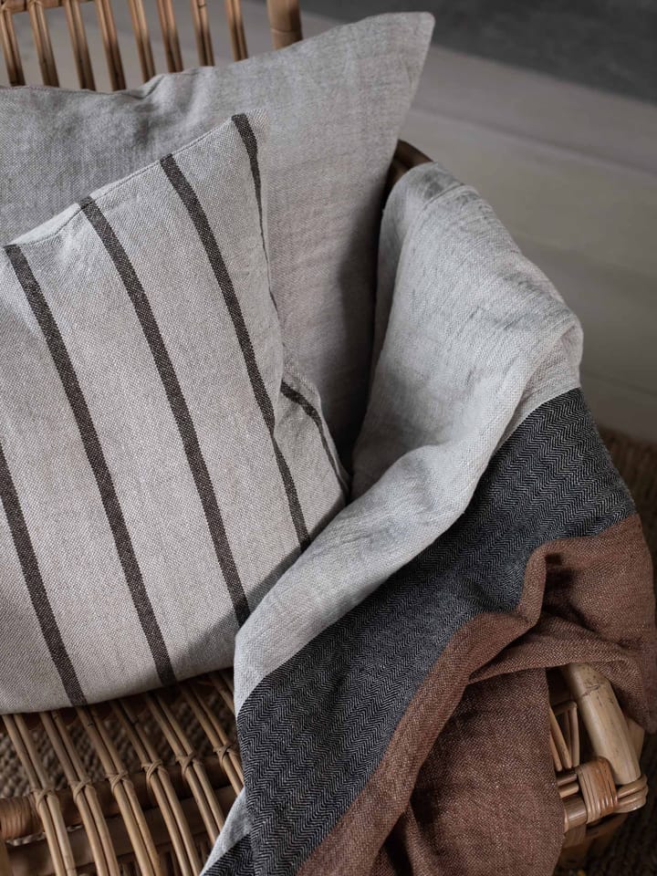 Melvin cushion cover 50x50 cm, Taupe stripe Tell Me More