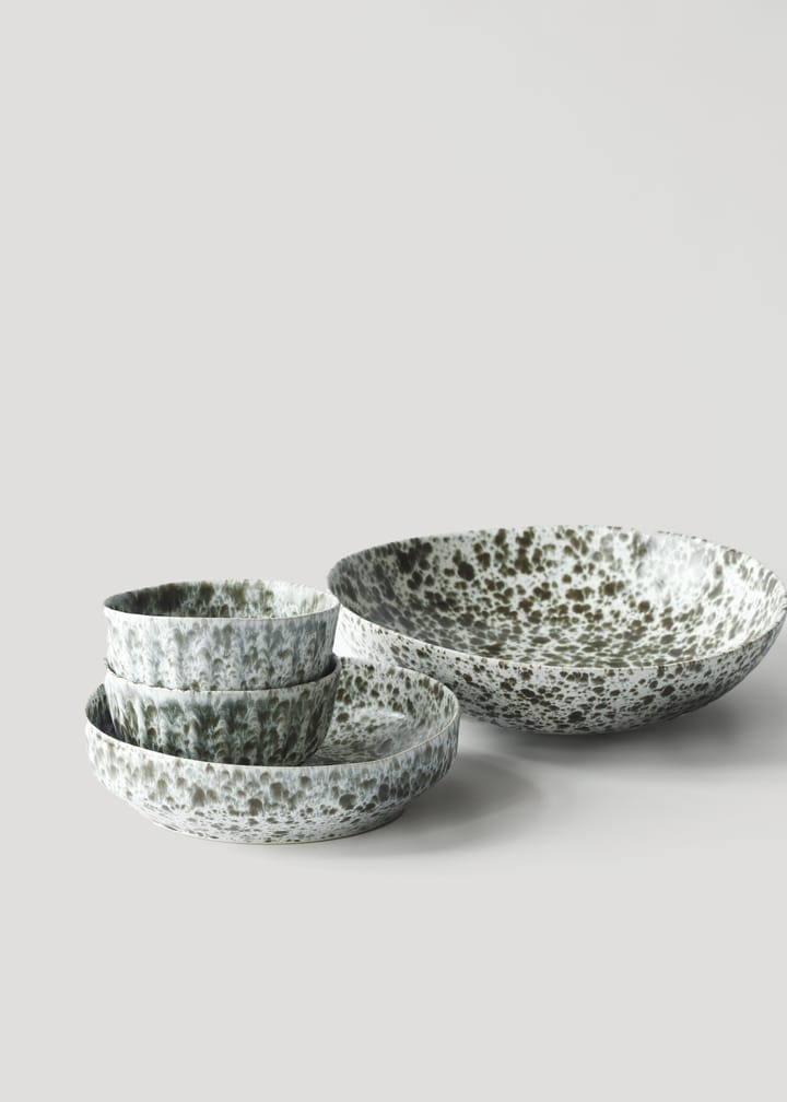 Rivoli salladsbowl medium Ø30 cm, Green splatter Tell Me More