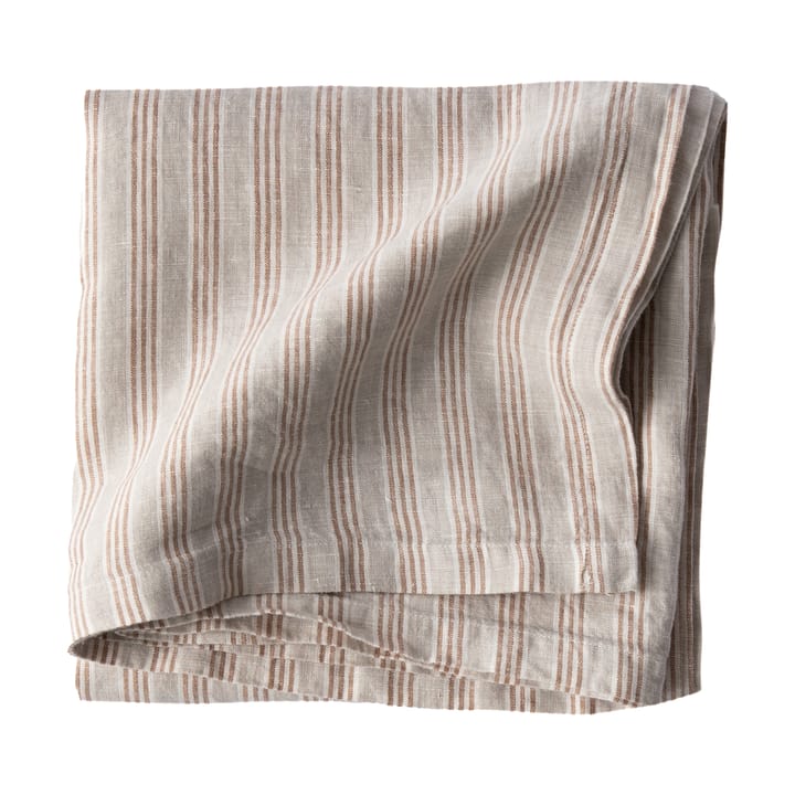 Tablecloth linen 175x175 cm, Hazelnut stripe Tell Me More