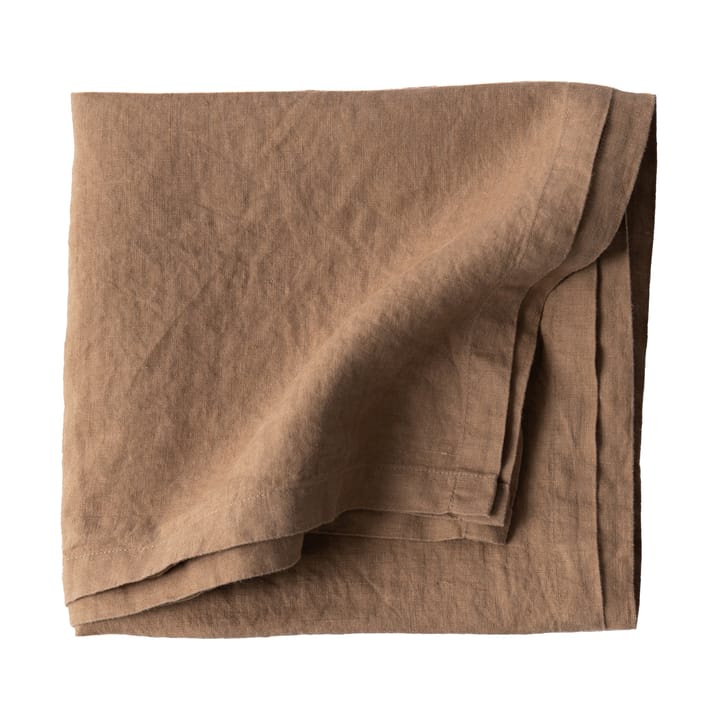 Tablecloth linen 175x175 cm, Hazelnut Tell Me More