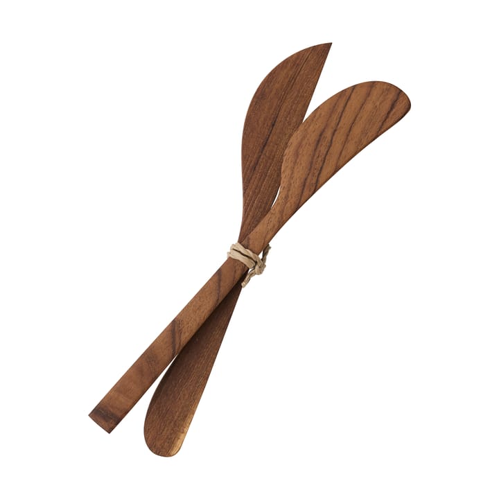 Teak butter knife 2-pack - Brown - Tell Me More