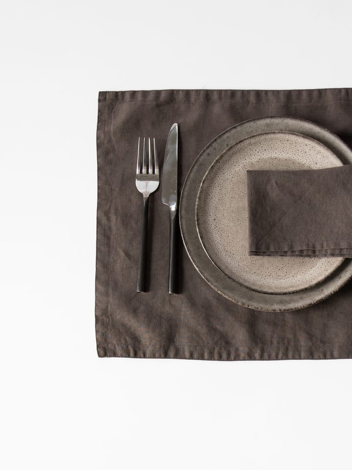 Tell Me More placemat linen 35x50 cm, Taupe Tell Me More