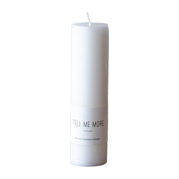 Tell Me More stearin block candle M 15 cm, White Tell Me More