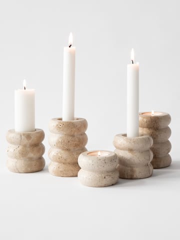 Travertine candle holder - Medium 8 cm - Tell Me More