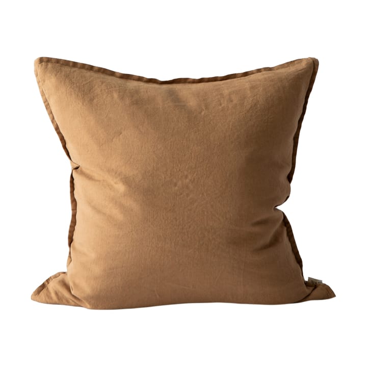 Washed linen cushion cover 50x50 cm, Hazelnut Tell Me More