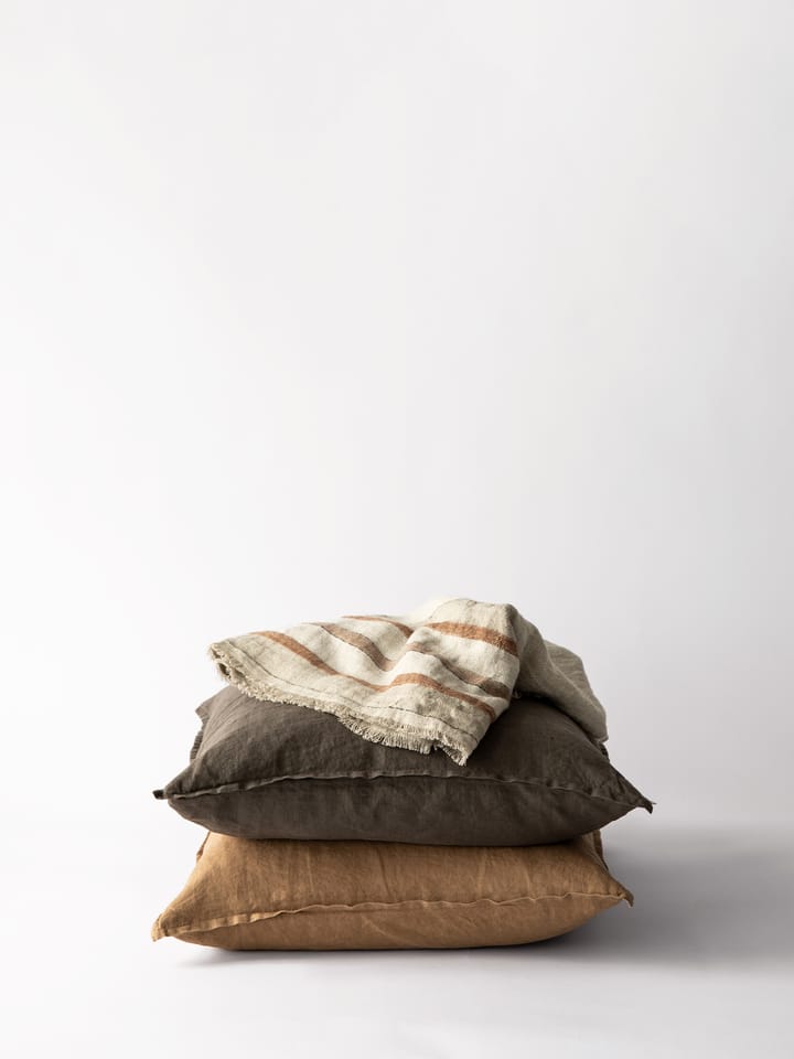 Washed linen cushion cover 50x50 cm, Hazelnut Tell Me More