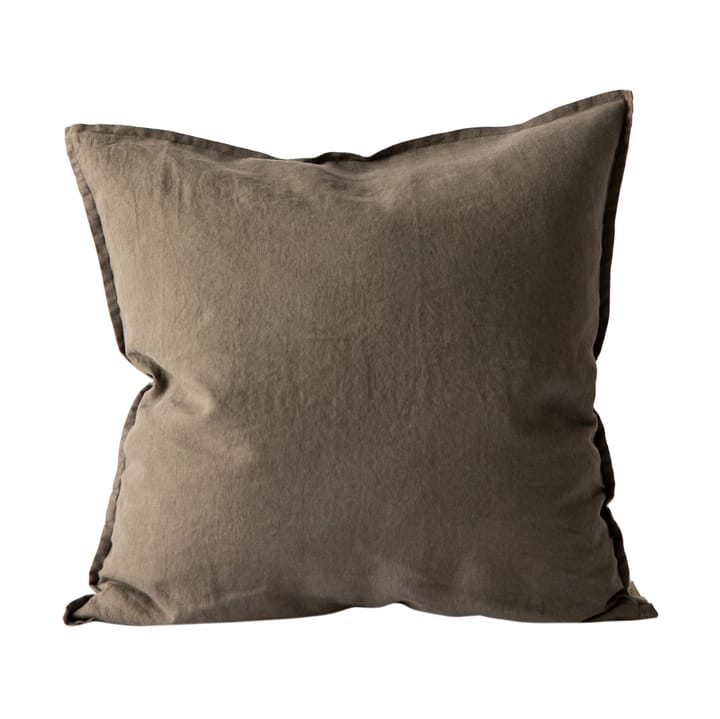 Washed linen cushion cover 50x50 cm, Taupe Tell Me More