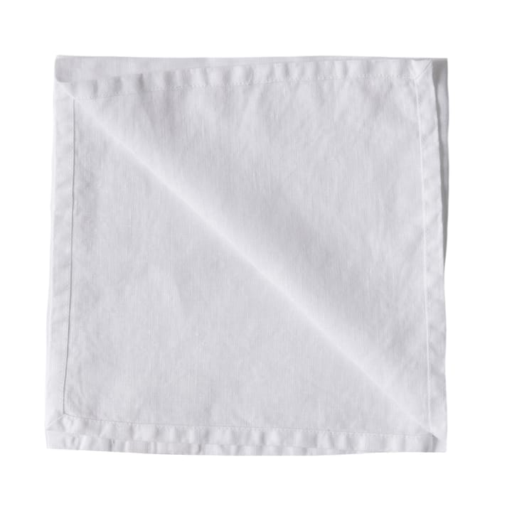 Washed linen napkin, Bleached white Tell Me More