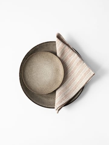 Washed linen napkin - Hazelnut stripe - Tell Me More