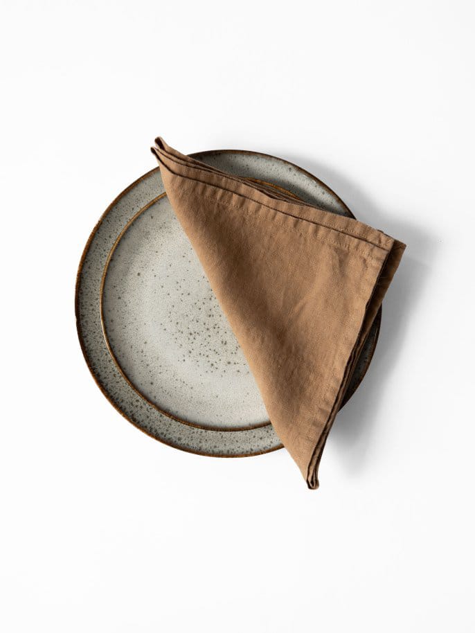 Washed linen napkin, Hazelnut Tell Me More