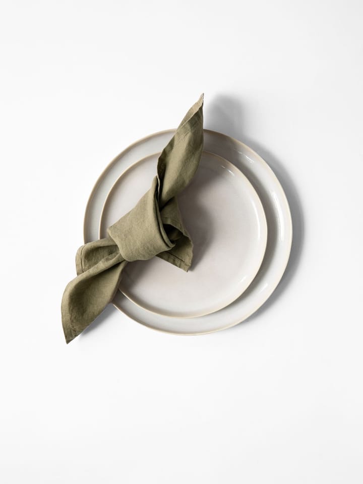 Washed linen napkin, Olive Tell Me More