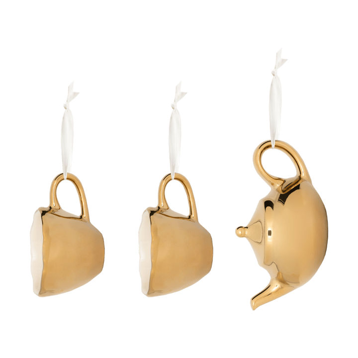 Good Morning Christmas tree decoration 3 pieces, Gold URBAN NATURE CULTURE