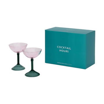 Urban Nature Culture gift set coupe glasses 2-pack - Pink - URBAN NATURE CULTURE