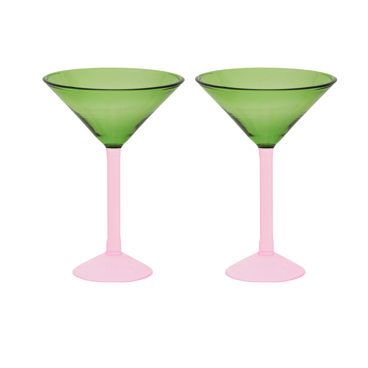 Urban Nature Culture gift set martini glasses 2-pack - Green - URBAN NATURE CULTURE